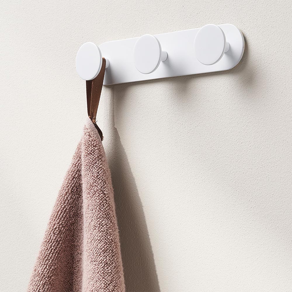 Perchero de Acero Inoxidable Sensea Urban Blanco x3