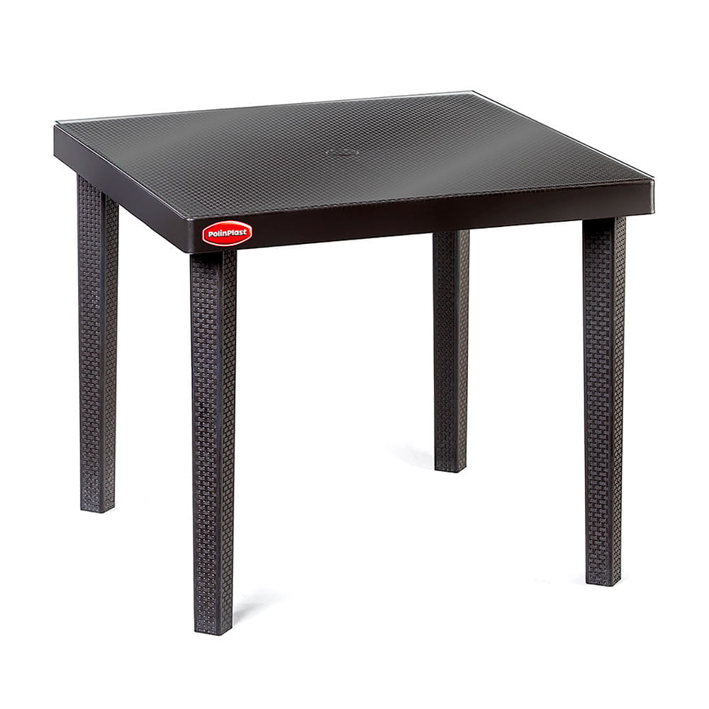 Mesa Jamaica con vidrio 85x85cm Polinplast Mesa Jamaica con vidrio 85x85cm Polinplast