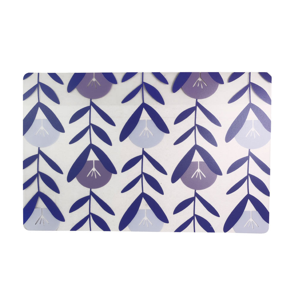 Individual PVC Diseño Flores 44x28.5cm Orange