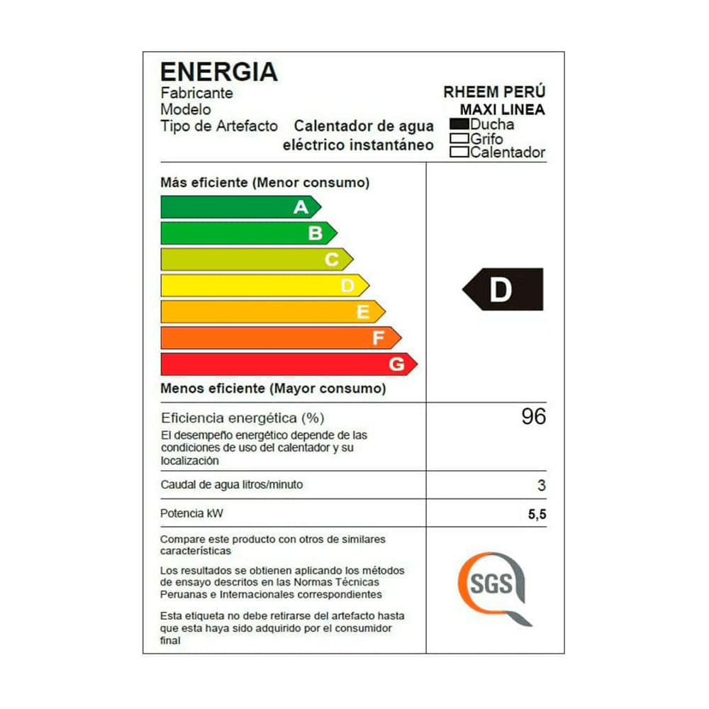 Ducha Eléctrica Maxi Ducha - Oechsle