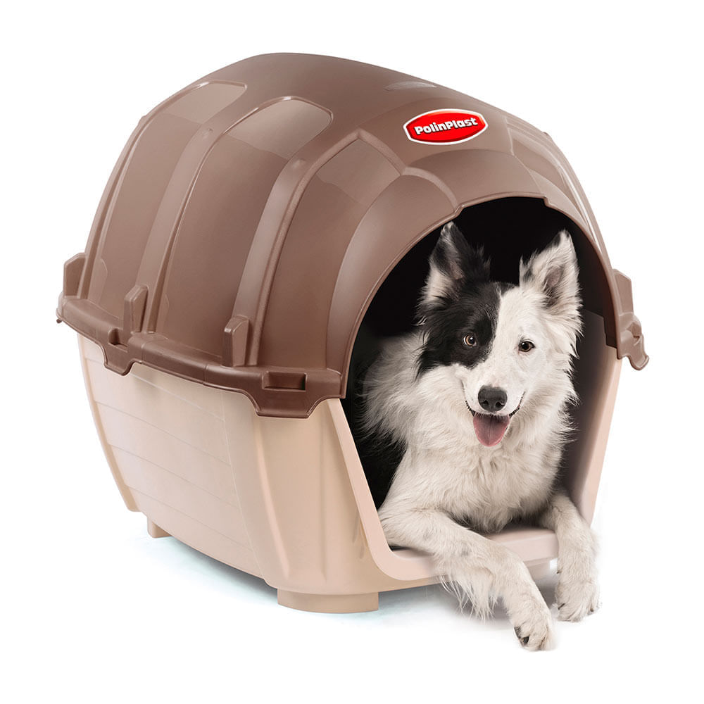 Pet house medium Crema/Marrón Polinplast