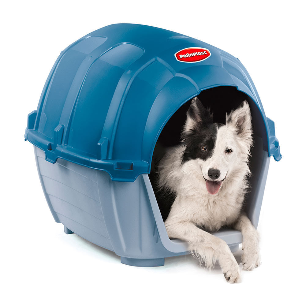 Pet house medium Gris/Acero Polinplast