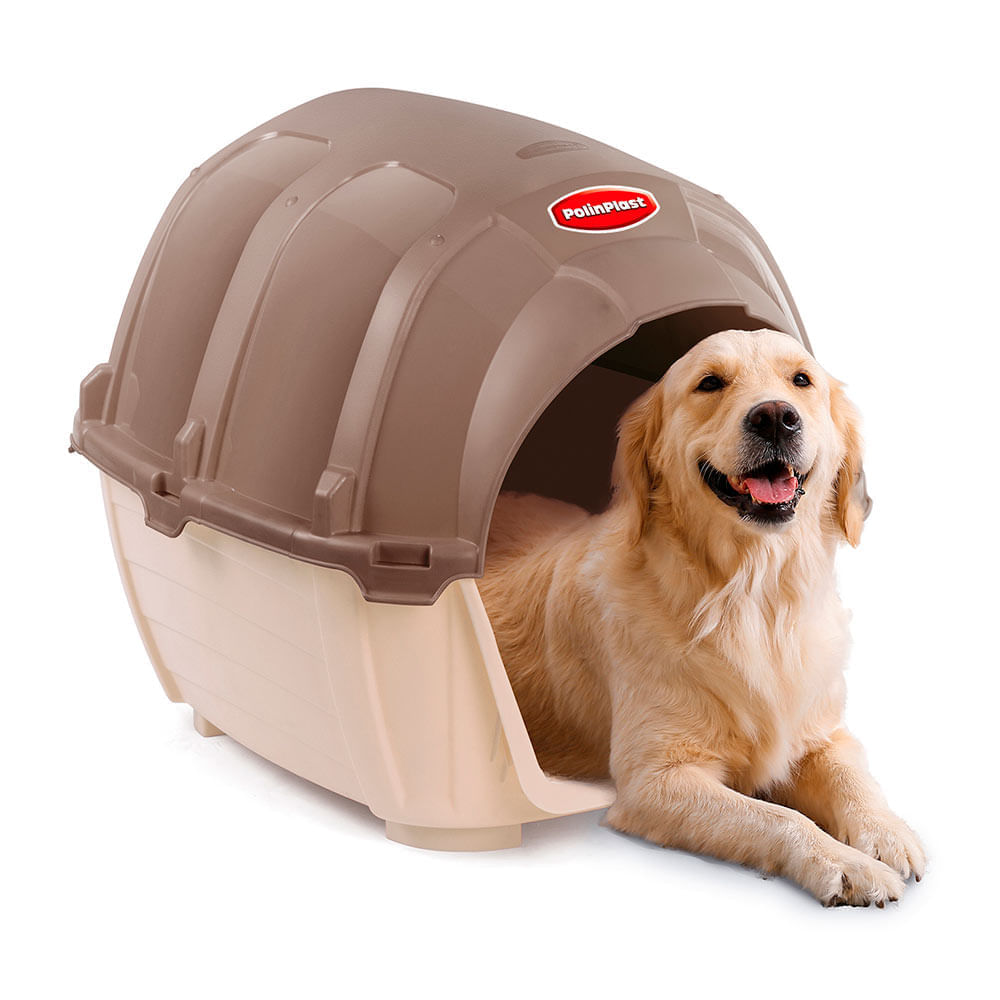 Pet house big Crema/Marrón Polinplast
