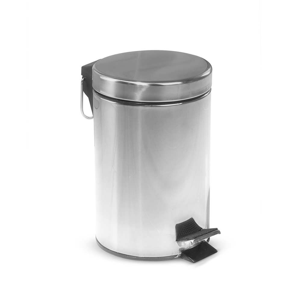 Papelera con Pedal 3 litros Acero Inoxidable/Plástico Plata Orange