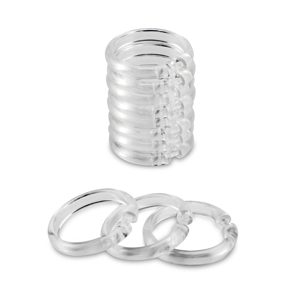 Aros para Cortina de Ducha Homebasix Clear Baño Transparente