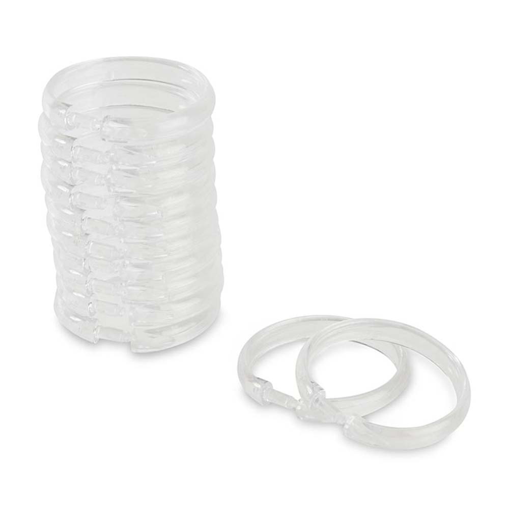 Aros para Cortina de Ducha Orange Frost Transparentes Pack de 12