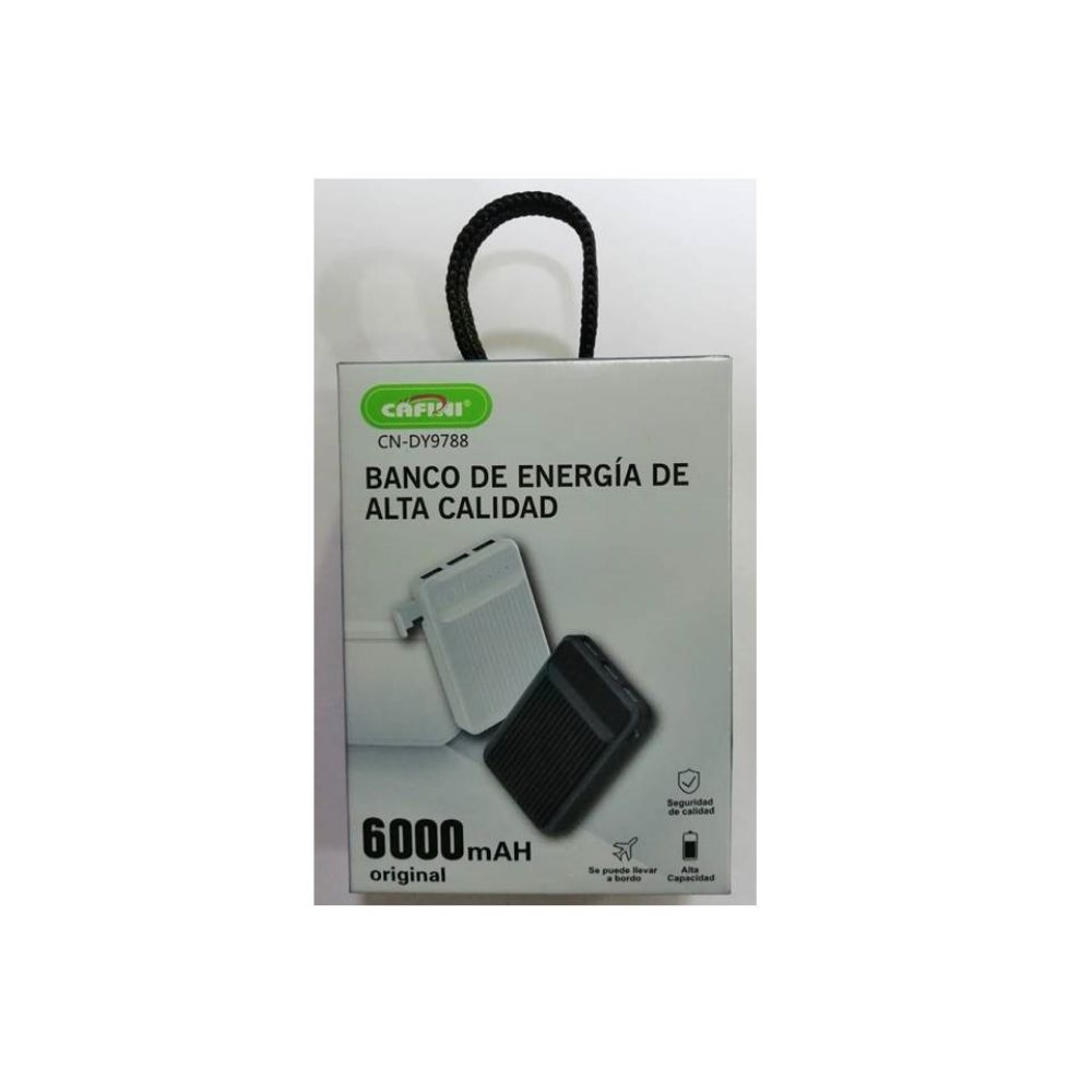 Banco de Energia Cafini de 6000 mAh CN-DY9788 Blanco