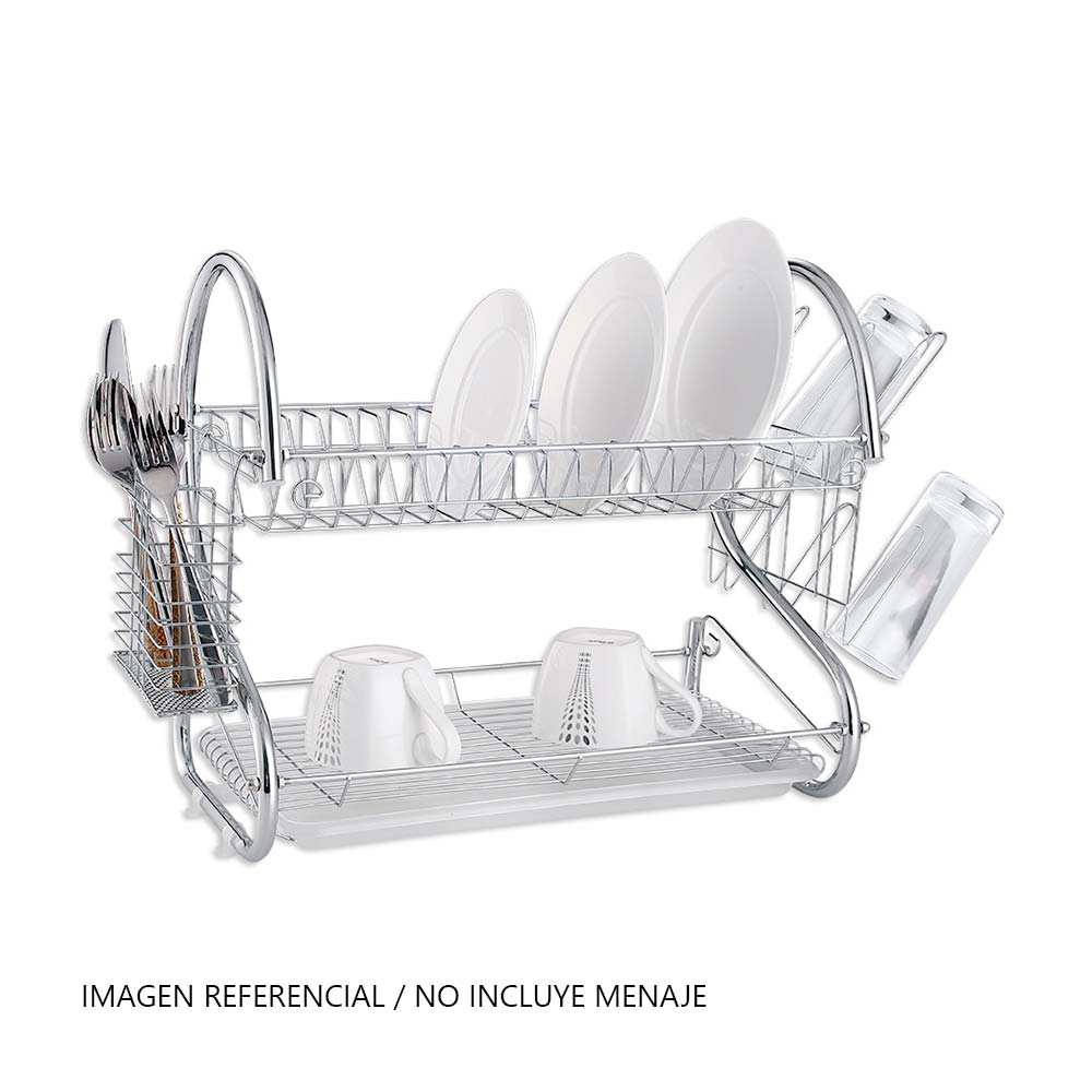 Escurridor de Platos de 2 Niveles Jazmin Cromado Orange