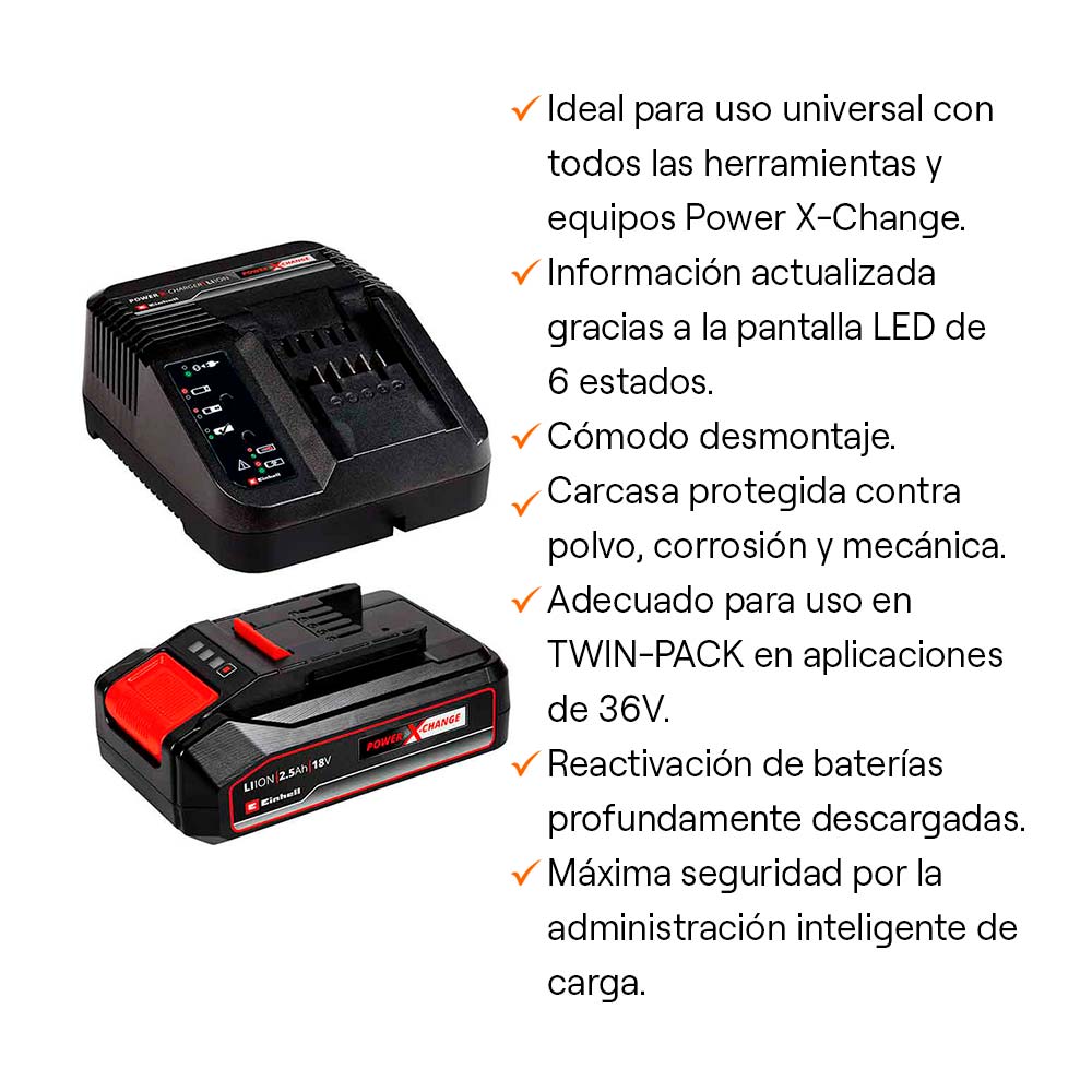 Batería Power X-Change 18V/2.5 Ah - Herramientas Einhell