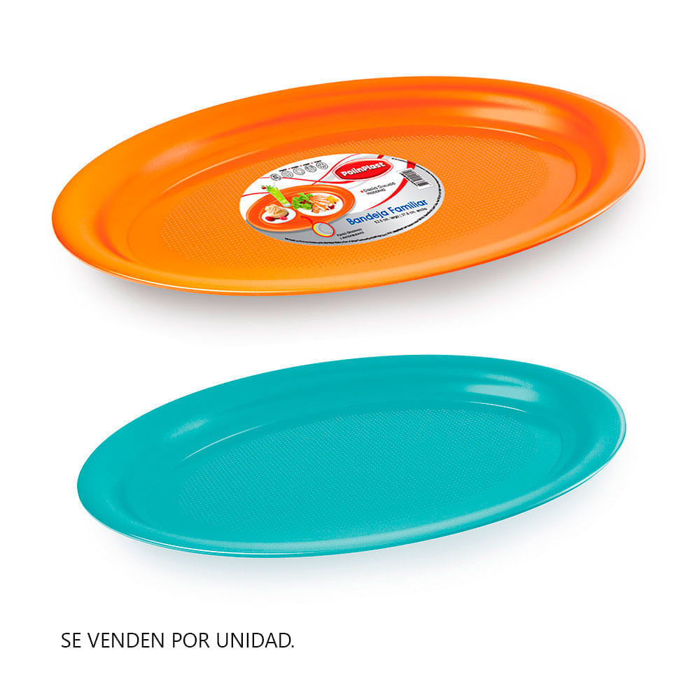 Bandeja Familiar Ovalada Polinplast