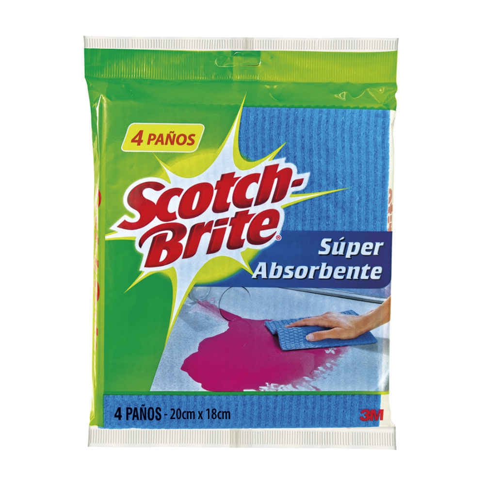 Paño Absorbente Scotch Brite x 4 Unidades