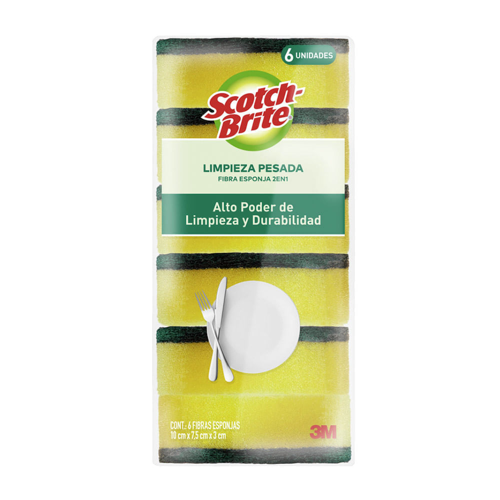 Esponja 2 en 1 Scotch Brite x 6 unidades