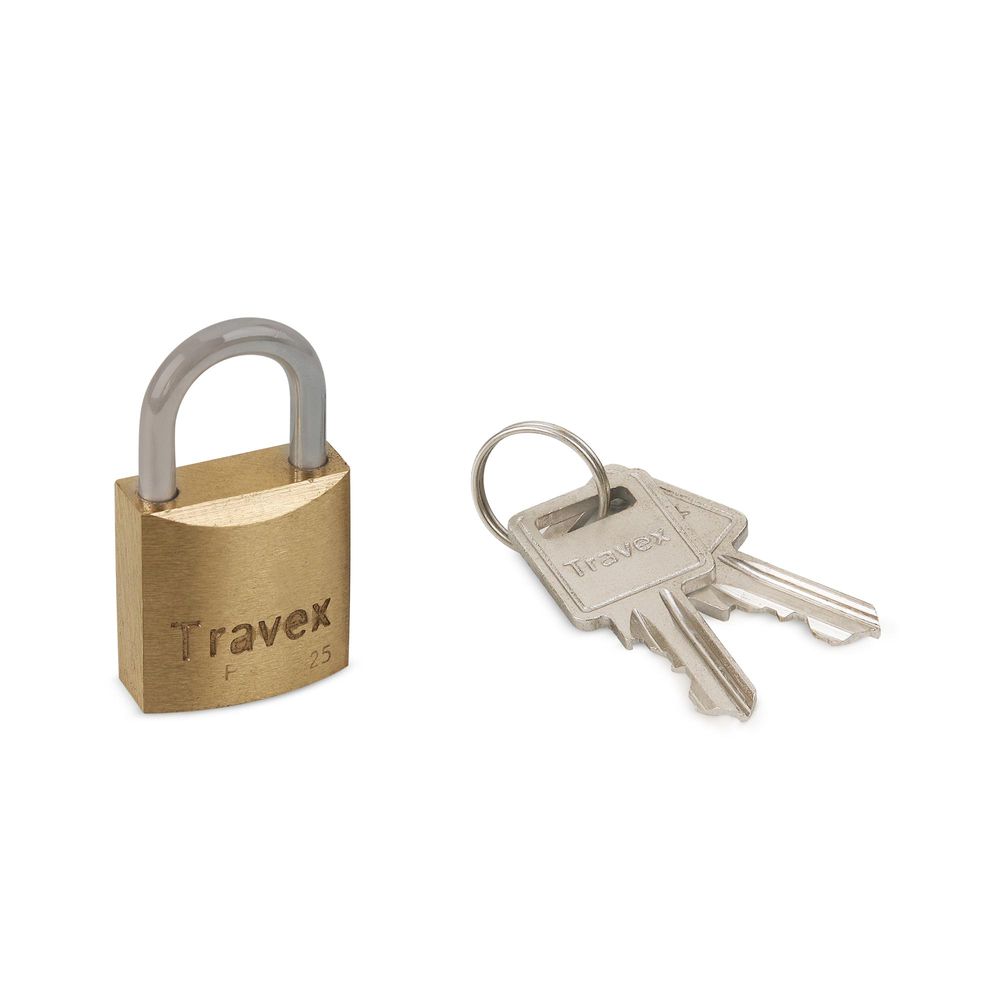 Candado con llave Bronce Travex 25mm Blister