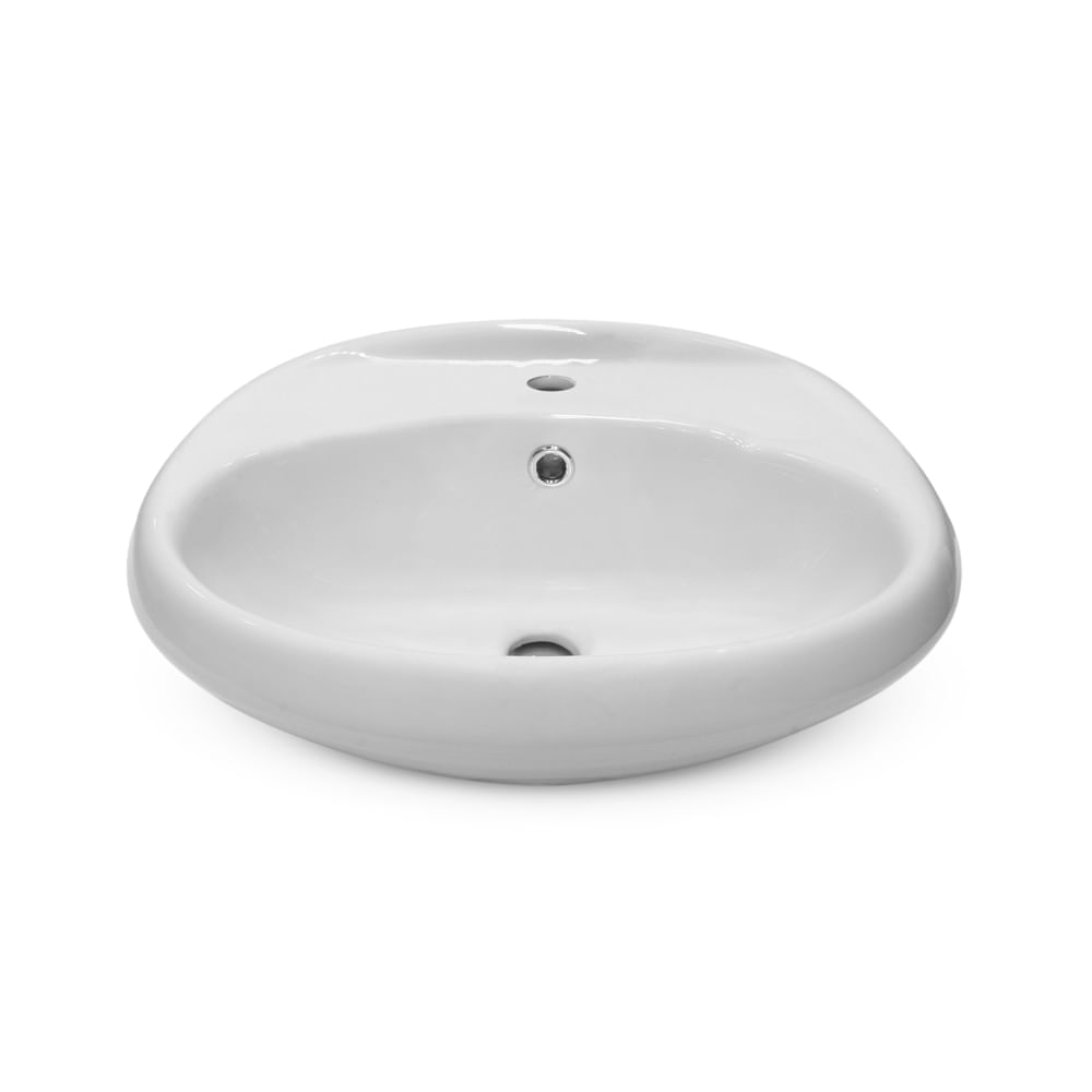 Lavatorio Ovalado Italgrif Nuevo Cancún Blanco de Loza Vitrificada Lavatorio Ovalado Italgrif Nuevo Cancún Blanco de Loza Vitrificada