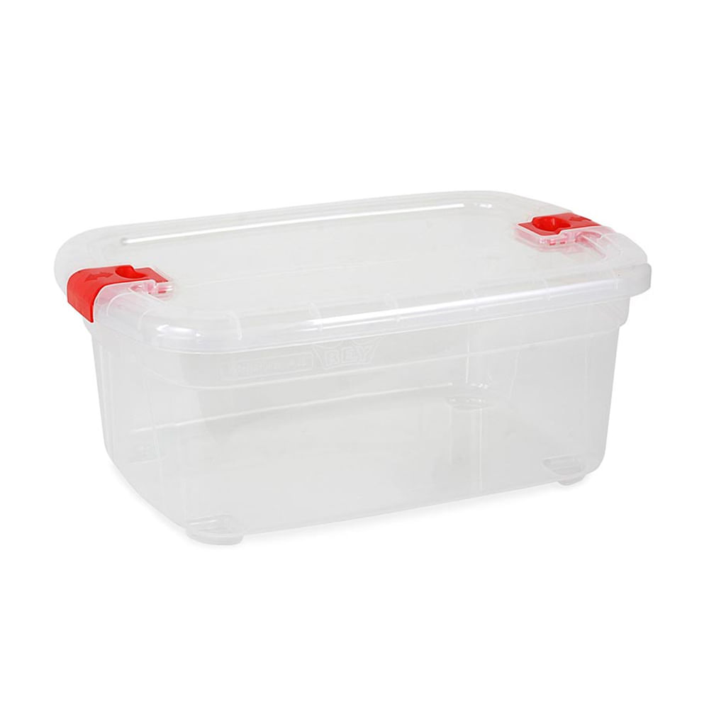 Caja Organizadora Plástica Transparente Reyplast Megaforte #25 14.2L