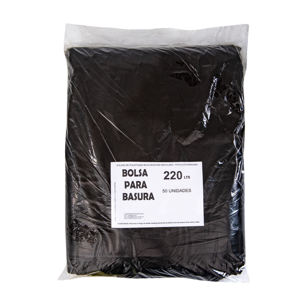 Bolsa Negra Para Basura. 18x18, 23x30, 32x40, 38x50, 50x50 – MontemareHijos