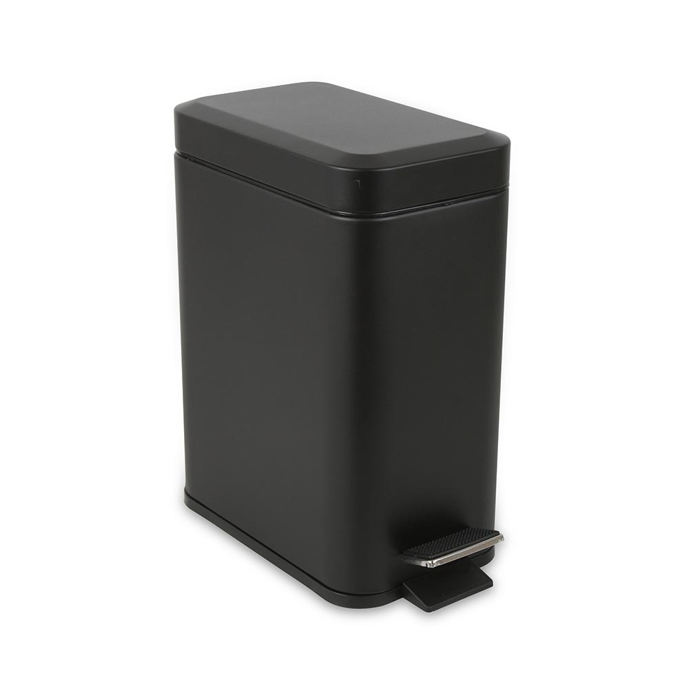 Papelera de Baño de Acero Orange 5 litros con Pedal Negro
