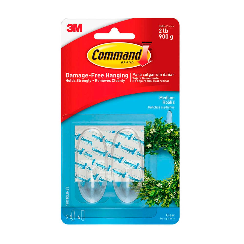 Gancho 3M Transparentes Medianos