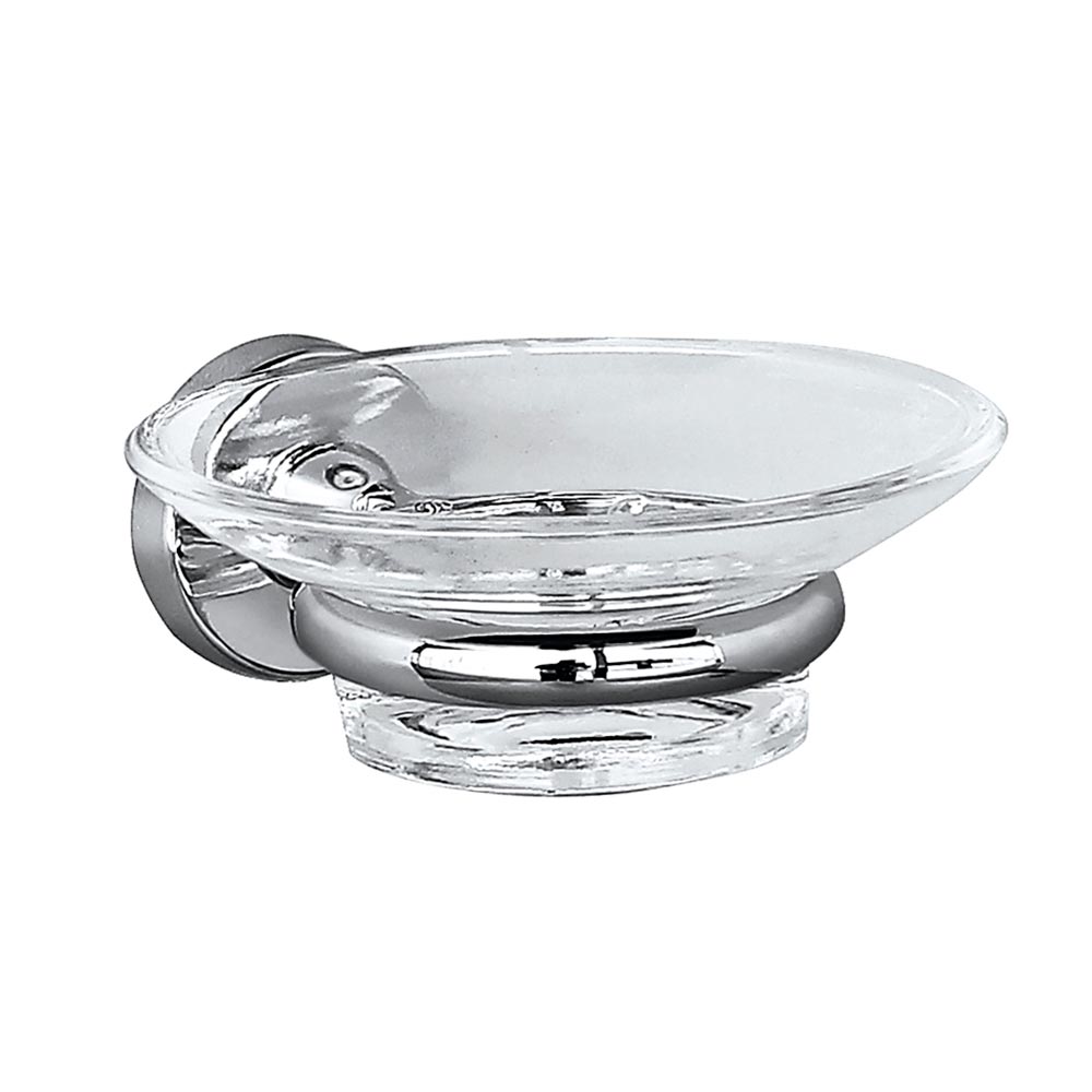 Jabonera de Acero/Vidrio Vainsa Klass Cromado Plata