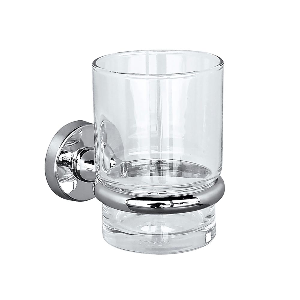 Porta Cepillo de Acero Cromado Klass Vainsa Brillante Plata