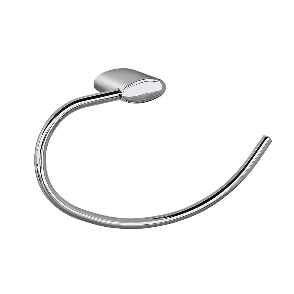 Toallero Oval Vainsa Acero Cromado Brillante Plata 19x10cm