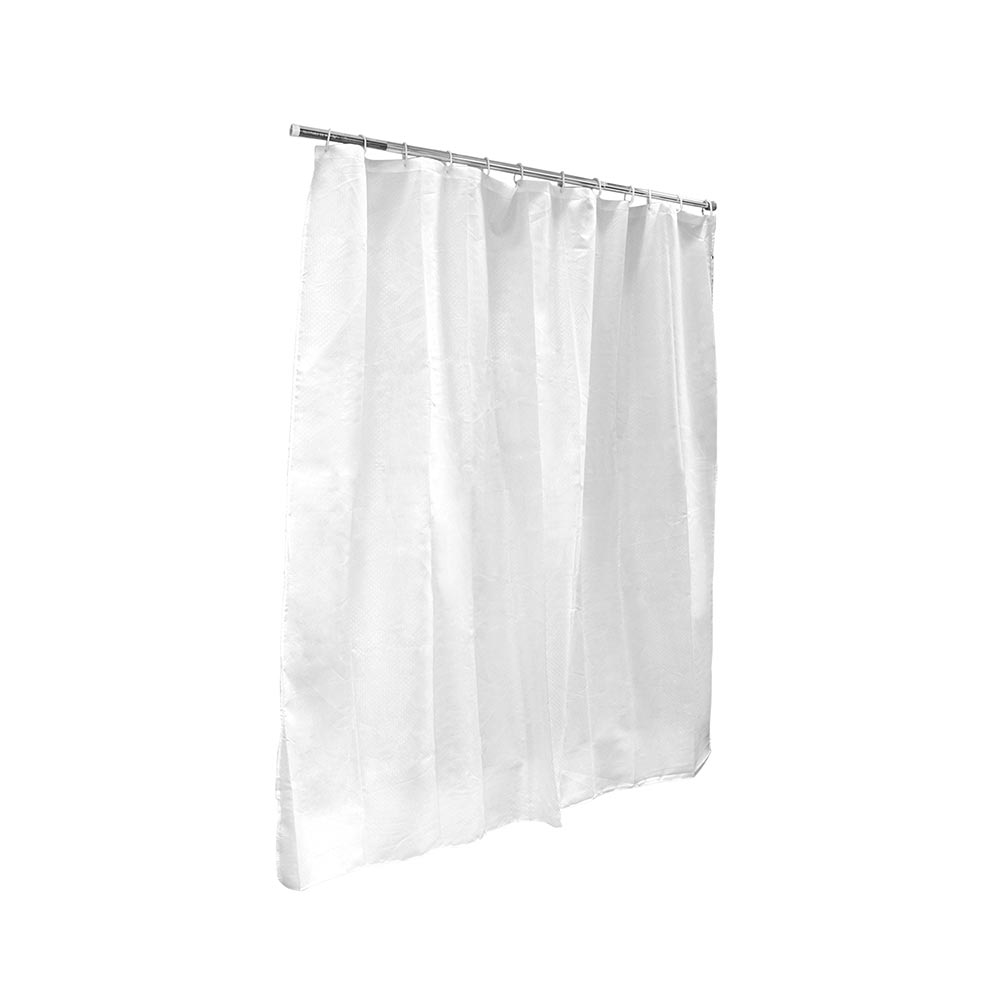 Cortina de Baño con Aros Orange 180x180cm Poly Diama Blanco