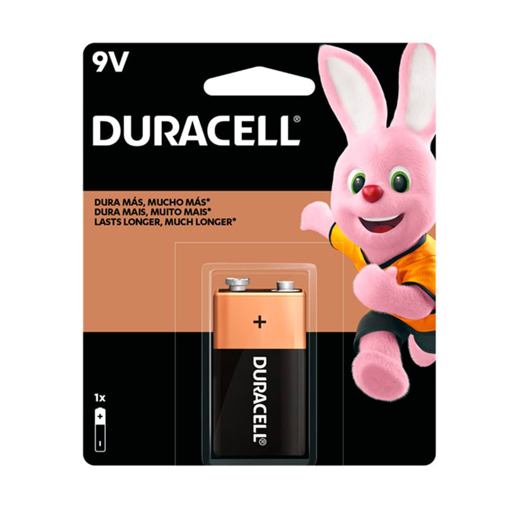 Pilas Duracell 9V Zinc/Carbón Negro