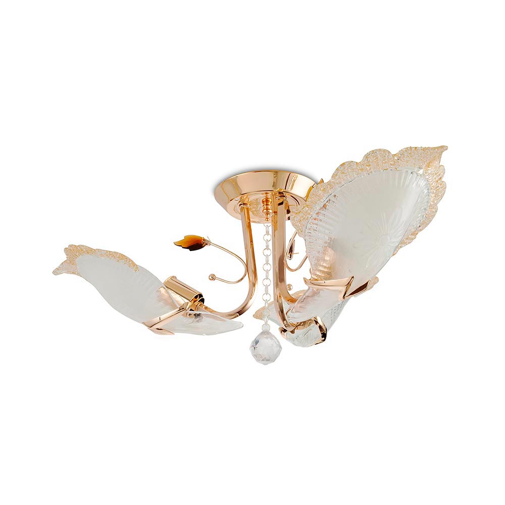 Lámpara Colgante Denise Dorado 3 Luces Orange