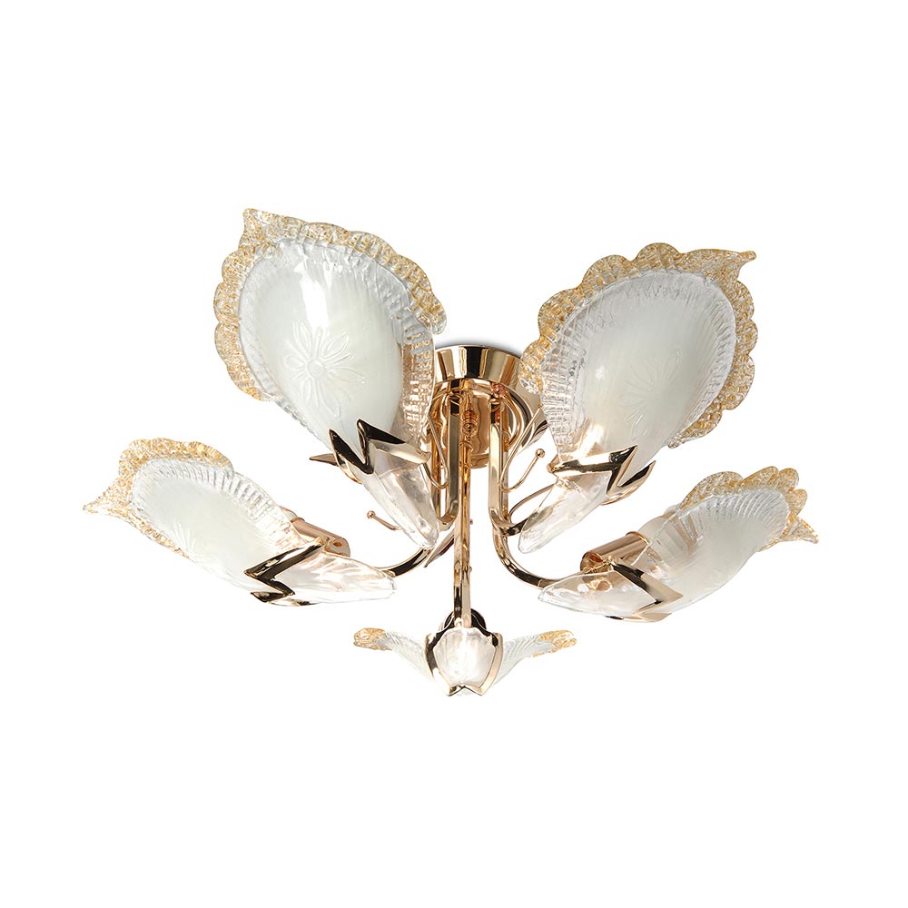 Lámpara Colgante Denise Dorado 5 Luces Orange