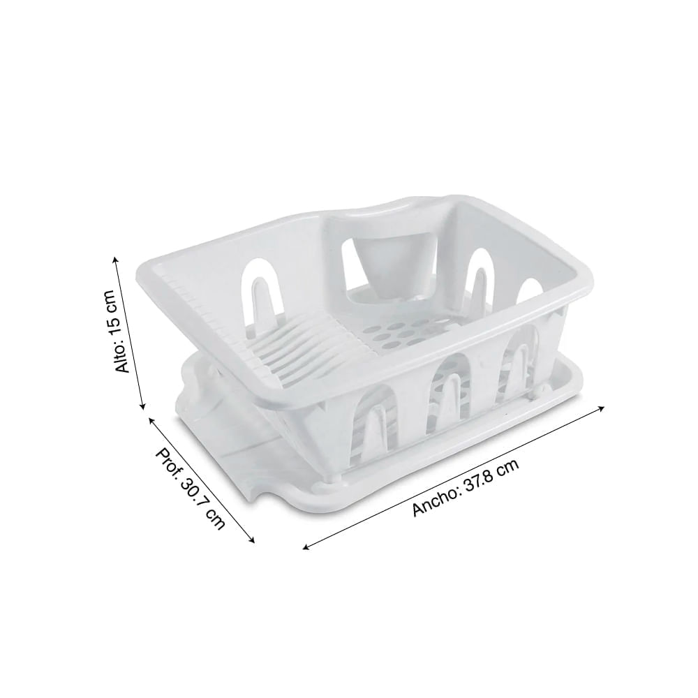 Escurridor plástico para 14 platos blanco - Oechsle