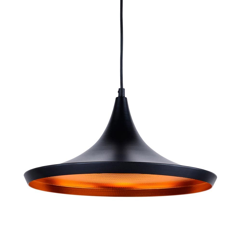 Lámpara Colgante Tom Gota Negro / Dorado 1 Luz Orange