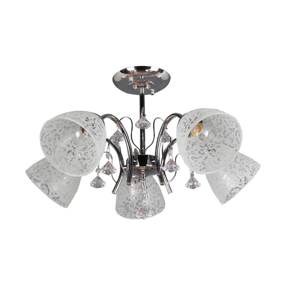 Lámpara Colgante Orange Providencia 5 Luces E27 Silver