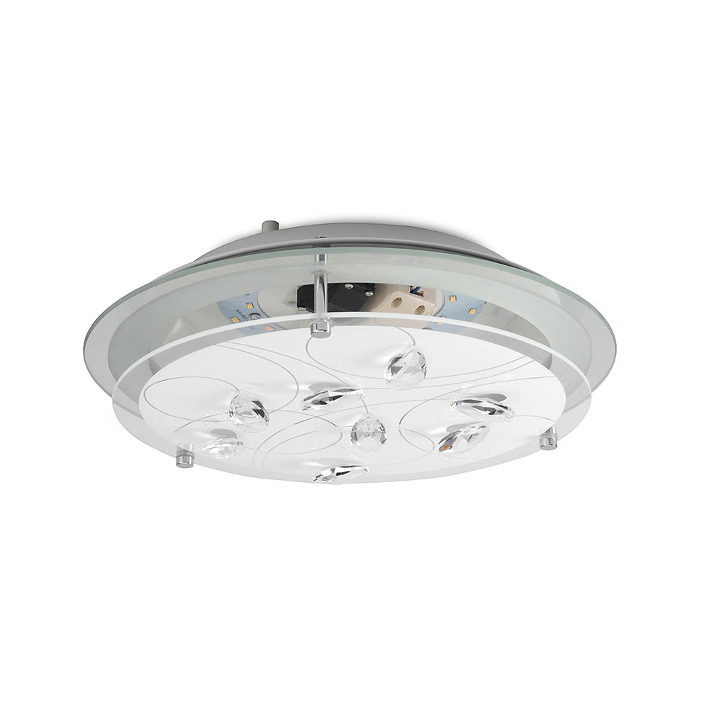 Lámpara Colgante LED Gemas Redonda 12W Luz Blanca Orange