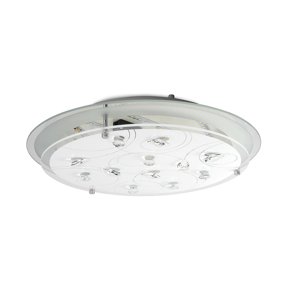 Lámpara Colgante LED Gemas Redonda 24W Luz Blanca Orange