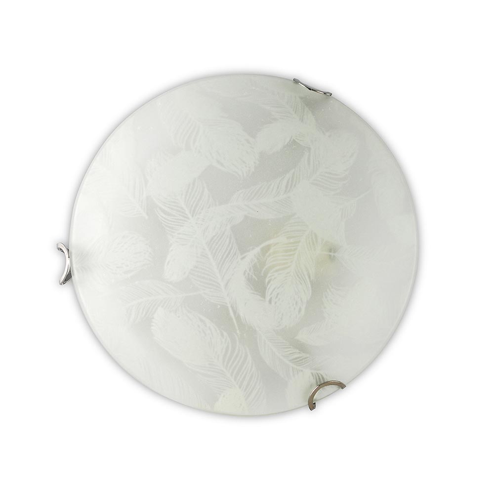 Plafón Plumas Neo 25 cm 1 Luz Orange