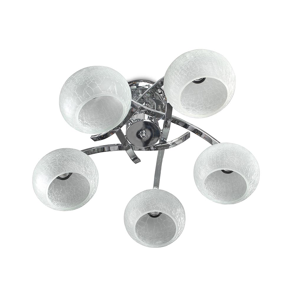 Lámpara Colgante Orange Liberia 5 Luces E27 Cromo