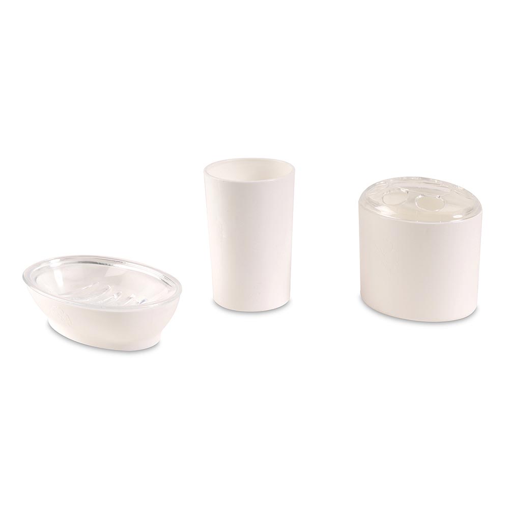 Set de Accesorios de Baño Dynesa Blanco Plastificado