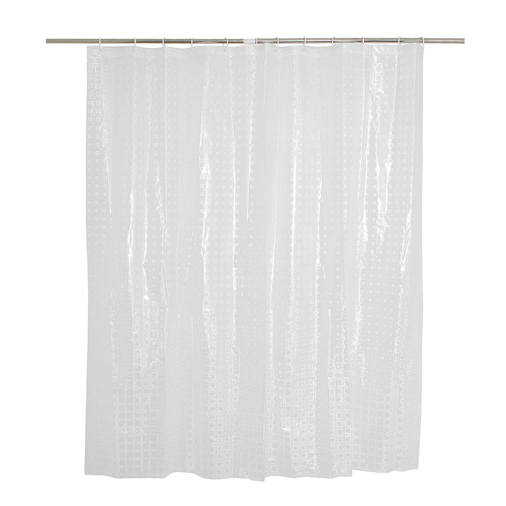 Cortina de Baño con Aros Cosas & Hogar 180x180cm Pepelma Blanco