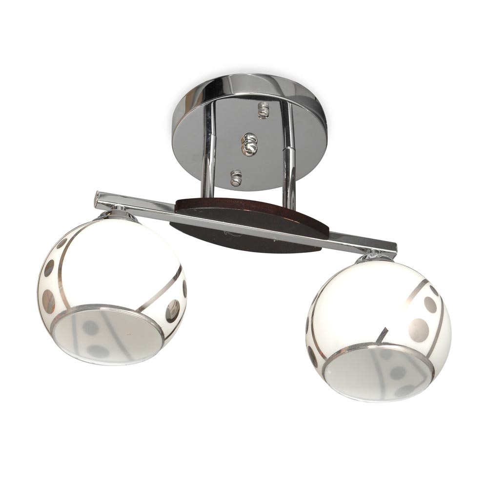 Lámpara Colgante Orange Dinka 2 Luces E27 Cromo