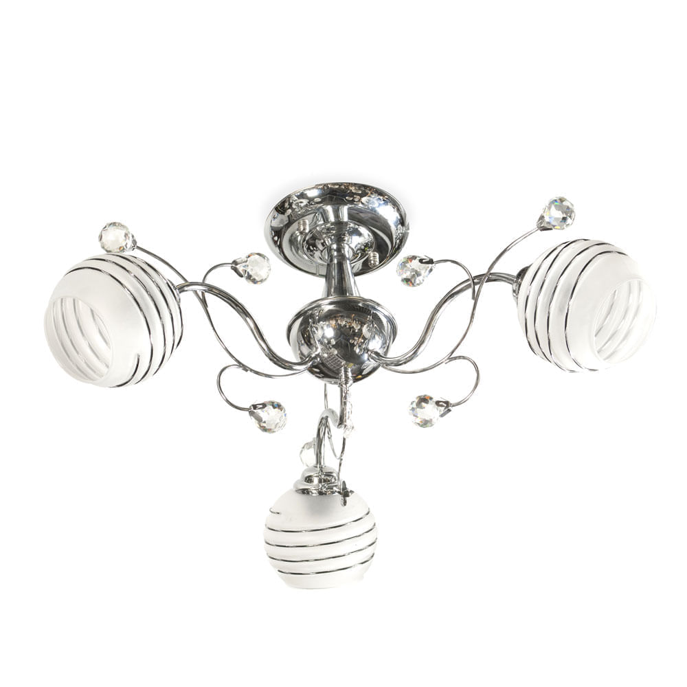 Lámpara Colgante Orange Ivania 3 Luces E27 Cromo