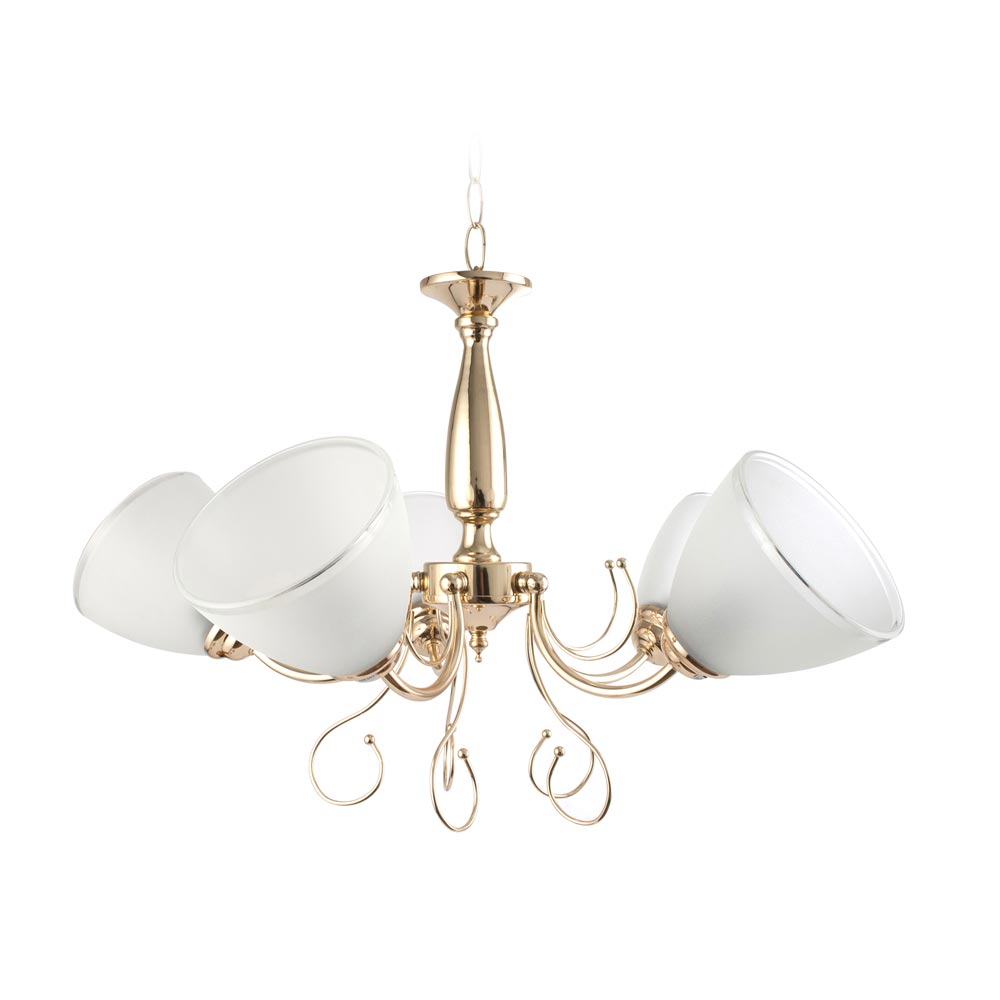 Lámpara Colgante Orange Galia 5 Luces E27 Dorado