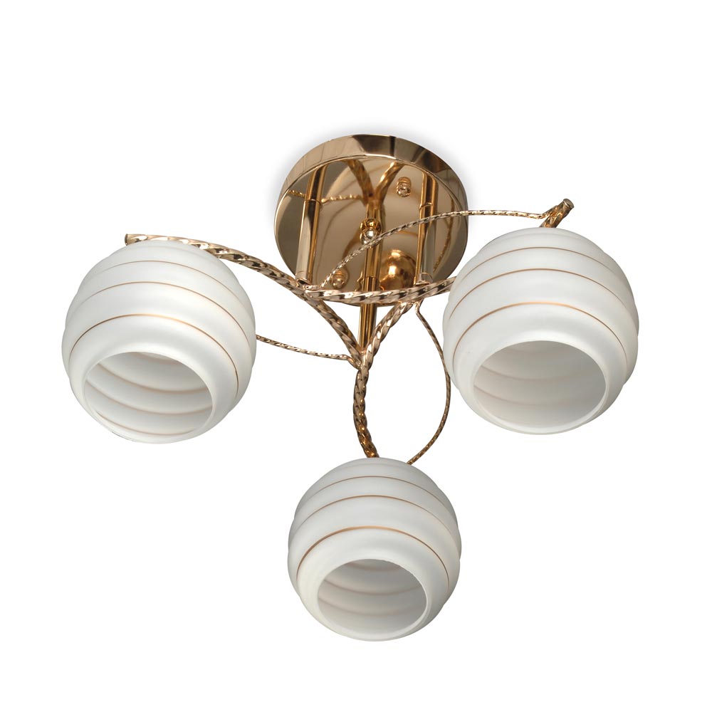 Lámpara Colgante Orange Milena 3 Luces E27 Dorado