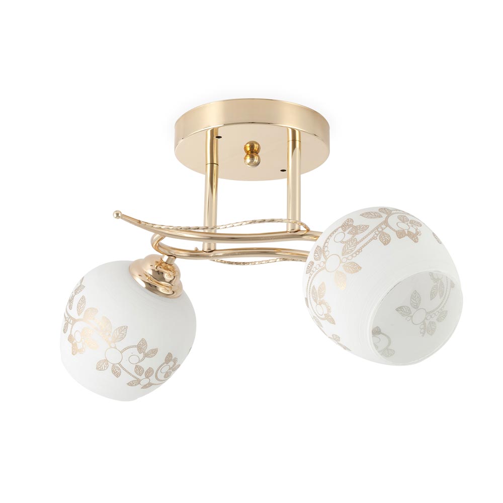 Lámpara Colgante Orange Deysi 2 Luces E27 Dorado