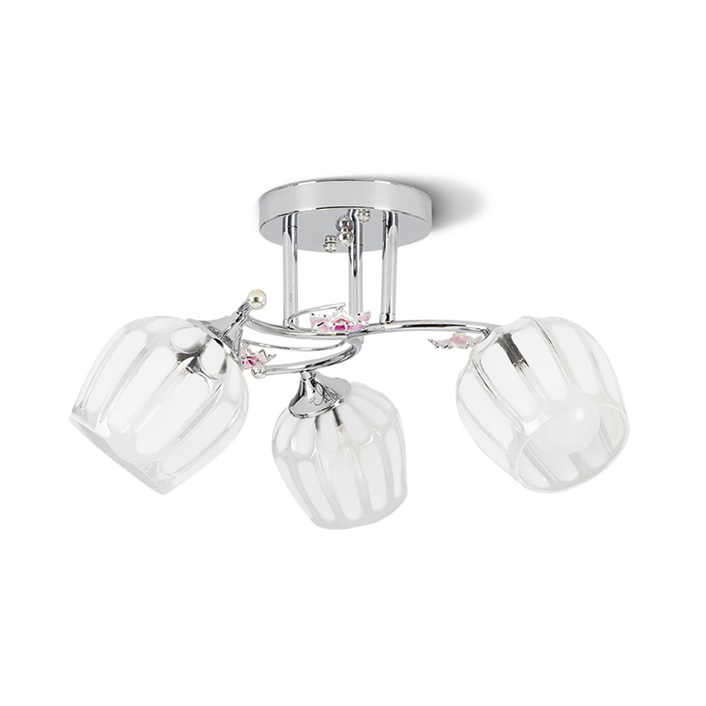 Lámpara Colgante Orange Azafrán 3 Luces E27 Cromo