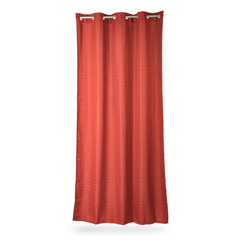 Cortina de Tela Poliéster Orange 140x250cm Rojo Glaze