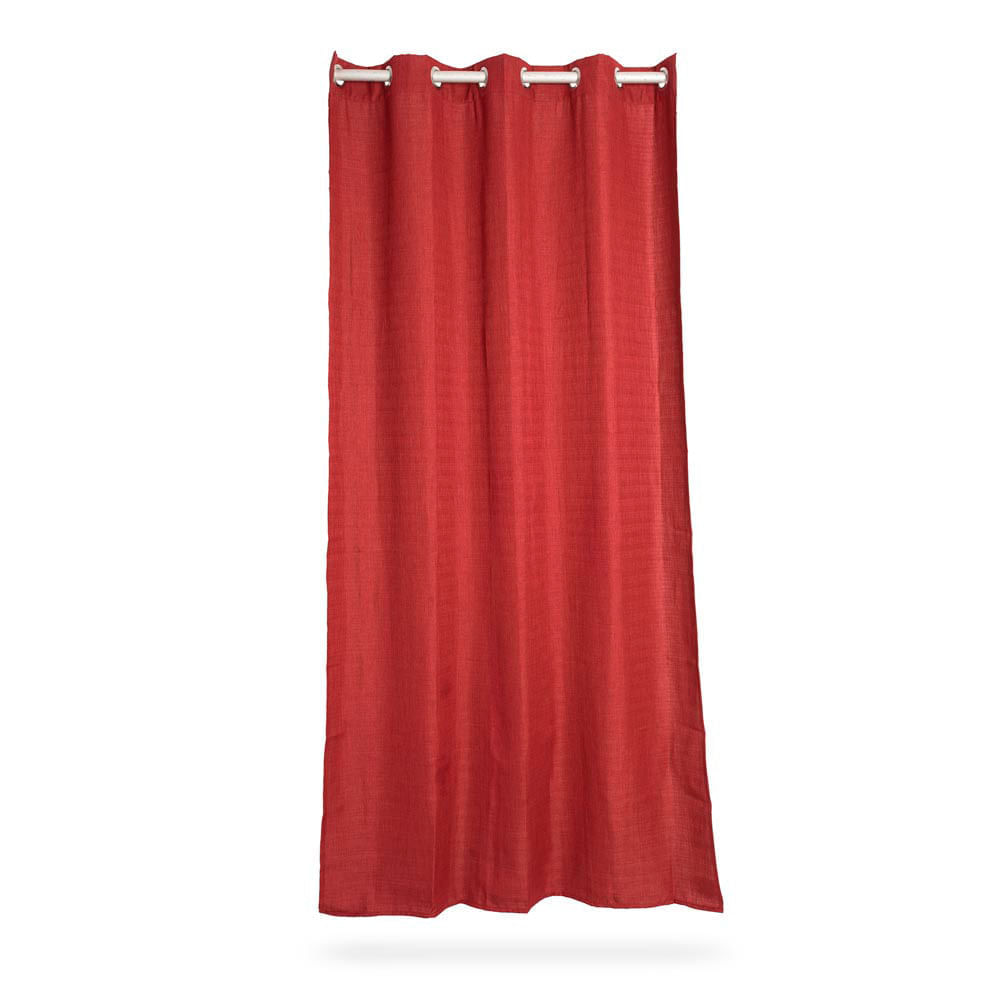 Cortina de Tela Poliéster Orange Rojo Cerezo 140x250cm