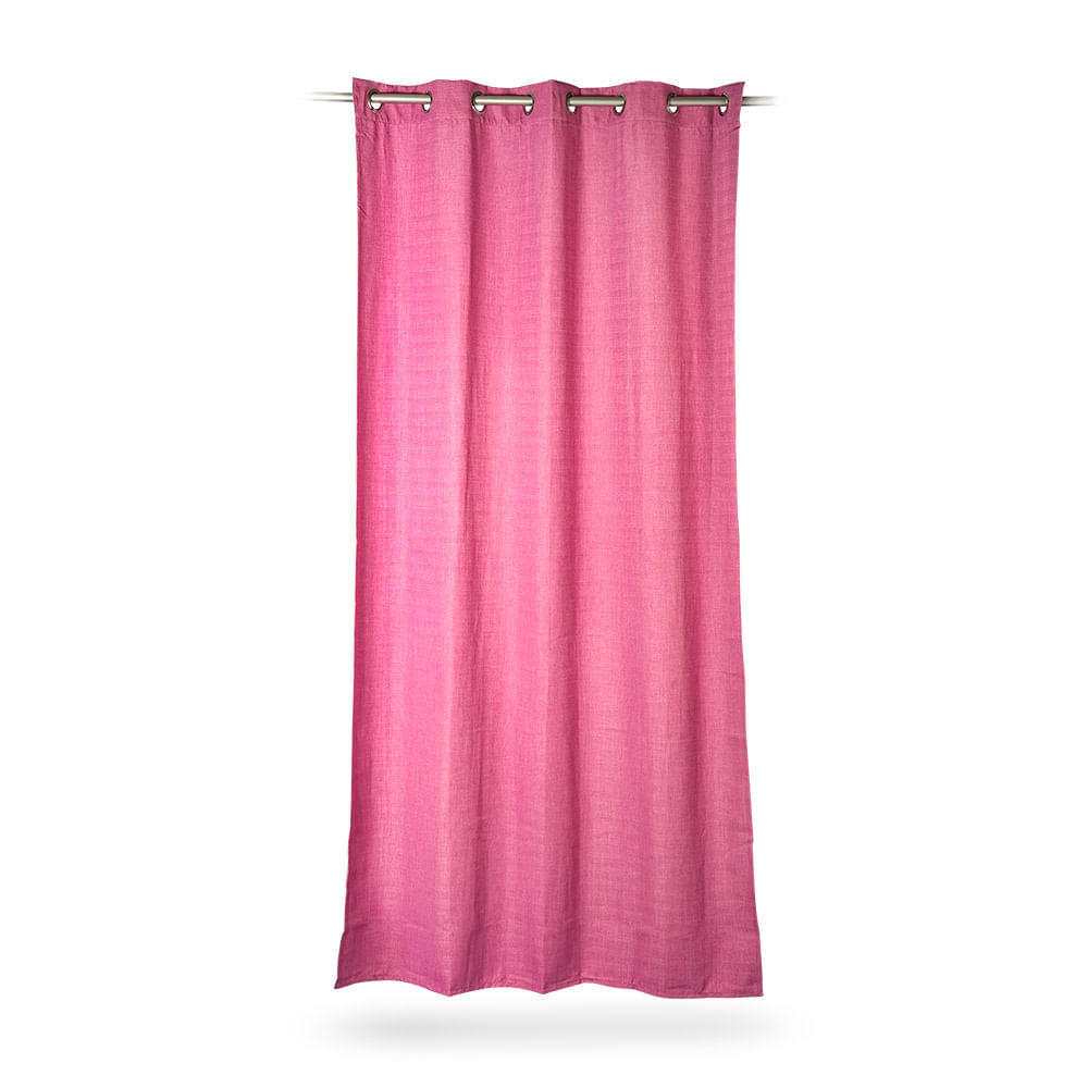 Cortina de Tela Poliéster Orange Rosa 140x250cm