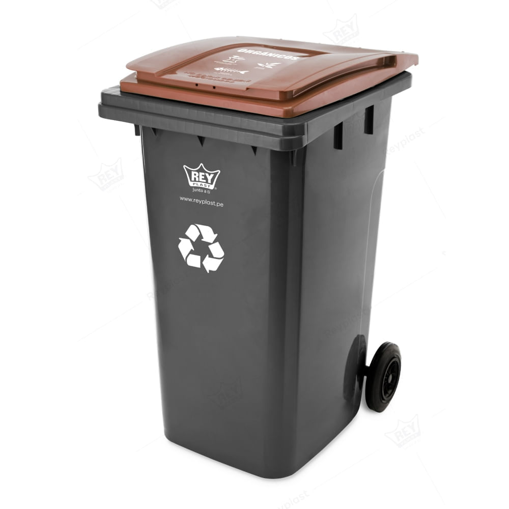 Tacho recolector 239 litros Orgánicos Reyplast