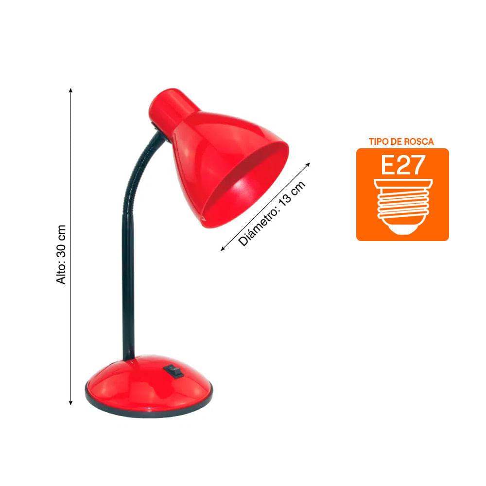 Lámpara de escritorio Classic Negra E27 - Promart
