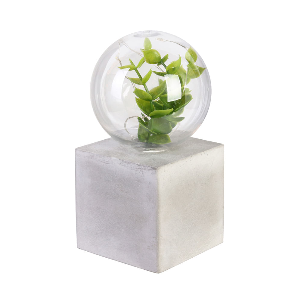 Lámpara de Mesa LED Cemento Trendy Begonia Gris 7.2x15cm